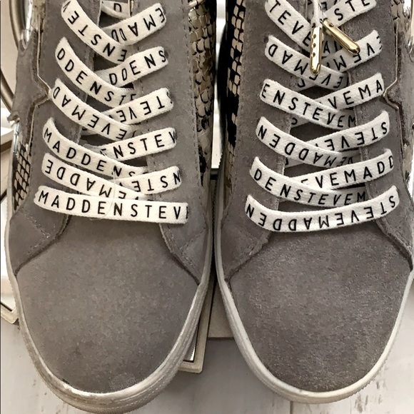 NEW Steve Madden Star Python Snake Sneakers Amalfi - Picture 4 of 9